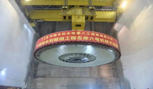 六号机转子吊装 六号机转子吊装