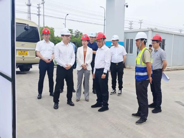 湖州市领导调研上阀（湖州）项目建设现场