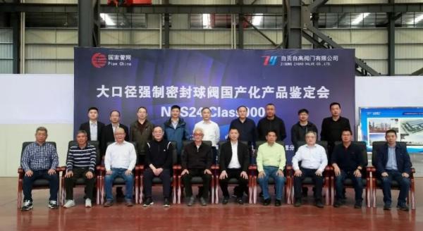 国家管网、自高阀门共同研制强制密封球阀nps24-900lb成功通过中通协鉴定